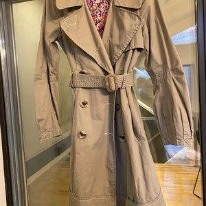 Anthropologie trench coat Plenty by Tracy Reese w floral lining